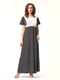 Платье черно-молочного цвета в мелкий горошек | 4347644 | фото 2