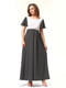 Платье черно-молочного цвета в мелкий горошек | 4347644 | фото 4