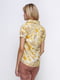 Блуза желтая в цветочный принт | 4349521 | фото 2