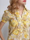 Блуза жовта в квітковий принт | 4349521 | фото 3