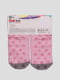 Шкарпетки світло-рожеві з малюнком махрові | 4366773 | фото 2