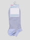 Шкарпетки світло-блакитні в смужку | 4366503 | фото 2