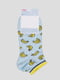 Шкарпетки світло-бірюзові з малюнком | 4366493 | фото 2