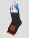 Шкарпетки сіро-помаранчеві махрові | 3750341