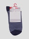Шкарпетки темно-сині з смужками і малюнком | 2626374 | фото 2