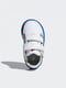 Кроссовки бело-синие с принтом | 4375684 | фото 2