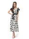Платье двухцветное с цветочным принтом | 4382759