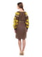 Сукня коричнева з вишивкою | 4389573 | фото 3