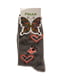 Шкарпетки коричневі з принтом | 3051420