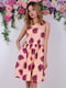 Платье персикового цвета в цветочный принт | 4311677