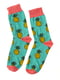 Шкарпетки бірюзові з принтом | 4408436 | фото 2