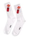 Шкарпетки білі з принтом | 4408444 | фото 2