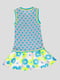 Платье серо-бирюзовое в горошек | 1757898 | фото 2