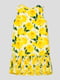 Платье желтое в цветочный принт | 4413046