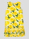 Платье желтое в цветочный принт | 4413046 | фото 2
