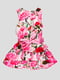 Платье розовое в цветочный принт | 4413049