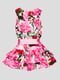 Платье розовое в цветочный принт | 4413049 | фото 2