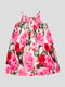 Платье розовое в цветочный принт | 4413050