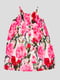 Платье розовое в цветочный принт | 4413050 | фото 2