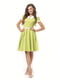 Платье салатового цвета в горошек | 4418828 | фото 3