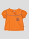 Блуза оранжевая с принтом | 4397260