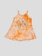 Майка оранжевая с цветочным рисунком | 21256