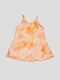 Майка оранжевая с цветочным рисунком | 21256 | фото 2