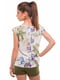 Блуза светло-салатовая с цветочным принтом | 4419841 | фото 3