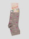 Носки серые в цветочный принт | 4412091