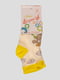 Шкарпетки молочного кольору в принт | 4182084