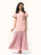Платье розовое с цветочным принтом | 4429035 | фото 3