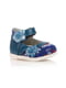 Туфлі сині з квітковим принтом | 4409078