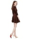 Платье коричневое с узором | 2949786 | фото 3