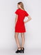 Платье красное с кружевной накидкой | 3361602 | фото 5
