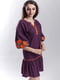 Сукня фіолетова з вишивкою | 4500936