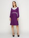 Платье фиолетовое с кружевной отделкой | 4492651 | фото 2