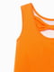 Платье оранжевое в принтом и пайетками | 4524325 | фото 4