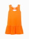 Сукня помаранчева з принтом і паєтками | 4524325 | фото 6