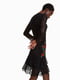 Платье черное кружевное с вышивкой | 4524335 | фото 3