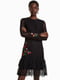 Платье черное кружевное с вышивкой | 4524335 | фото 7