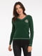 Пуловер темно-зеленый | 4313516 | фото 5