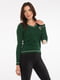 Пуловер темно-зеленый | 4313516 | фото 6