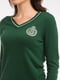 Пуловер темно-зеленый | 4313516 | фото 7