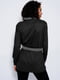 Джемпер черный со стилизованной клетчатой блузой | 4479637 | фото 3