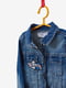 Куртка синяя джинсовая с аппликациями | 4534212 | фото 2