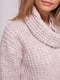 Пуловер пудрового кольору зі знімним коміром-хомут | 4567004 | фото 4