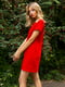 Платье красное с кружевной накидкой | 3361602