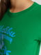 Лонгслів зелений з принтом | 4578159 | фото 3