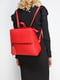 Рюкзак с молнией и кисточкой, красного цвета | 4577628
