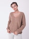 Пуловер кольору кемел | 4519941